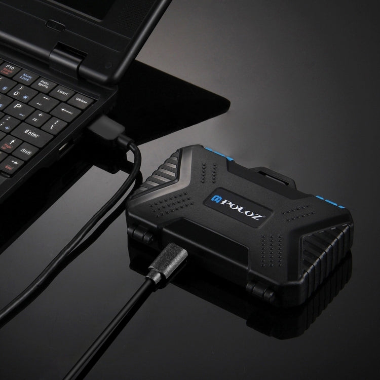 PULUZ Card Reader + 22 in 1 Memory Card Case for 1Standard SIM + 2Micro-SIM + 2Nano-SIM + 3CF + 7SD + 6TF + 1CARD PIN, 22 in 1 + Card Reader