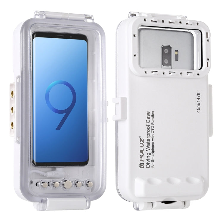 PULUZ 45m/147ft Waterproof Diving Case Photo Video Taking Underwater Housing Cover for iPhone 15 Series, Galaxy, Huawei, Xiaomi, Google Android OTG Smartphones with Type-C Port