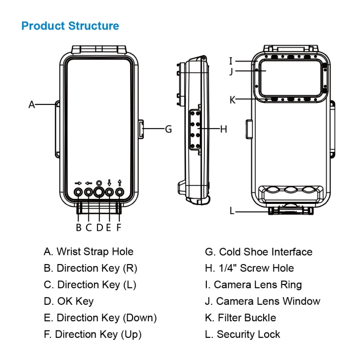 PULUZ 45m/147ft Waterproof Diving Case Photo Video Taking Underwater Housing Cover for iPhone 15 Series, Galaxy, Huawei, Xiaomi, Google Android OTG Smartphones with Type-C Port