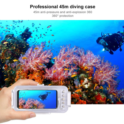 PULUZ 45m/147ft Waterproof Diving Case Photo Video Taking Underwater Housing Cover for iPhone 15 Series, Galaxy, Huawei, Xiaomi, Google Android OTG Smartphones with Type-C Port