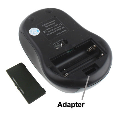 2.4GHz Wireless Optical Mouse with USB Receiver, Plug and Play, Working Distance up to 10 Meters