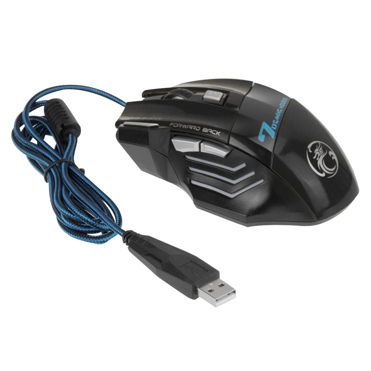 7 Buttons with Scroll Wheel 5000 DPI LED Wired Optical Gaming Mouse for Computer PC Laptop, X7 7 Buttons (Black)