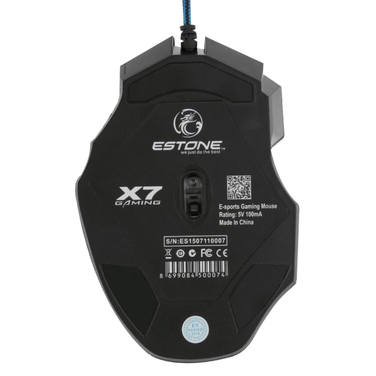 7 Buttons with Scroll Wheel 5000 DPI LED Wired Optical Gaming Mouse for Computer PC Laptop, X7 7 Buttons (Black)
