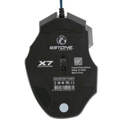 7 Buttons with Scroll Wheel 5000 DPI LED Wired Optical Gaming Mouse for Computer PC Laptop, X7 7 Buttons (Black)