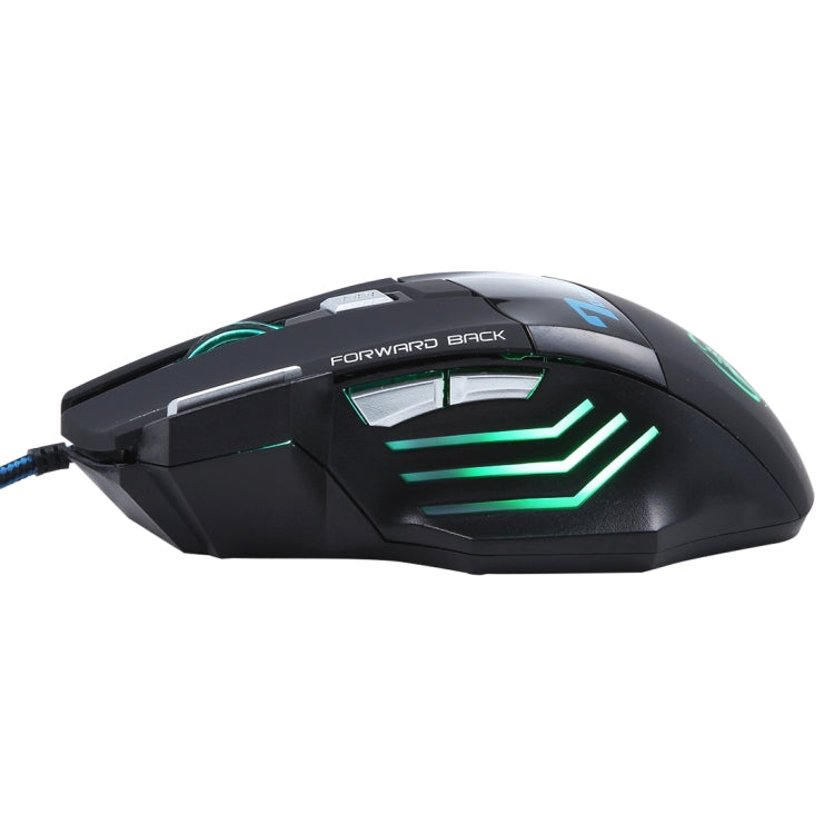 7 Buttons with Scroll Wheel 5000 DPI LED Wired Optical Gaming Mouse for Computer PC Laptop, X7 7 Buttons (Black)