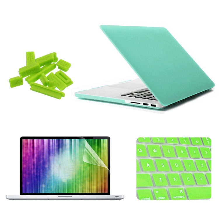 ENKAY for MacBook Pro Retina 13.3 inch (US Version) / A1425 / A1502 4 in 1 Frosted Hard Shell Plastic Protective Case with Screen Protector & Keyboard Guard & Anti-dust Plugs