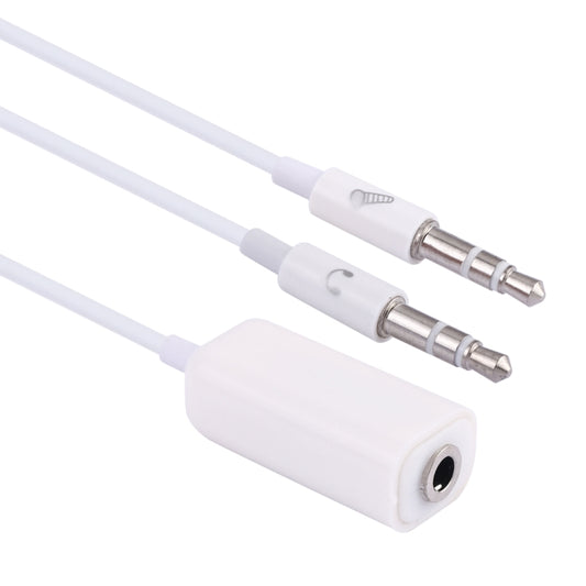 3.5mm Female to 3.5mm Male Microphone Jack + 3.5mm Male Earphone Jack Adapter Cable for Apple Computer, Length: 78cm