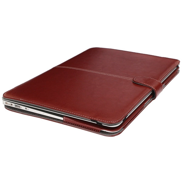 For 11.6 inch MacBook Air Notebook Leather Case with Snap Fastener