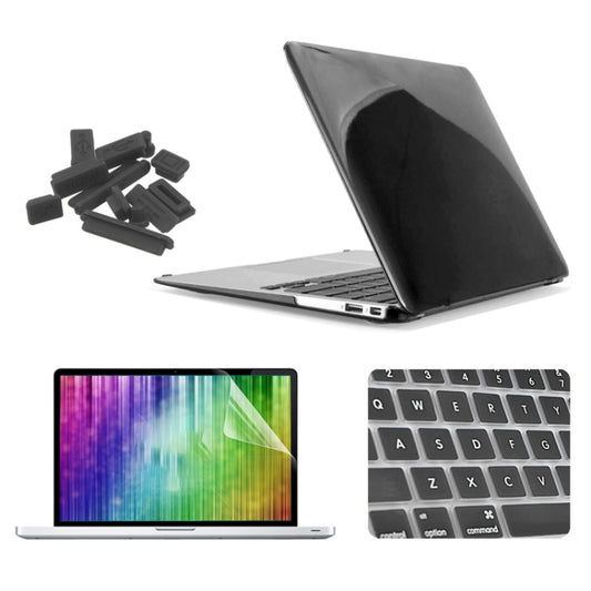 ENKAY for MacBook Air 13.3 inch (US Version) / A1369 / A1466 4 in 1 Crystal Hard Shell Plastic Protective Case with Screen Protector & Keyboard Guard & Anti-dust Plugs