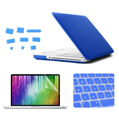 ENKAY for MacBook Pro 15.4 inch (US Version) / A1286 4 in 1 Frosted Hard Shell Plastic Protective Case with Screen Protector & Keyboard Guard & Anti-dust Plugs