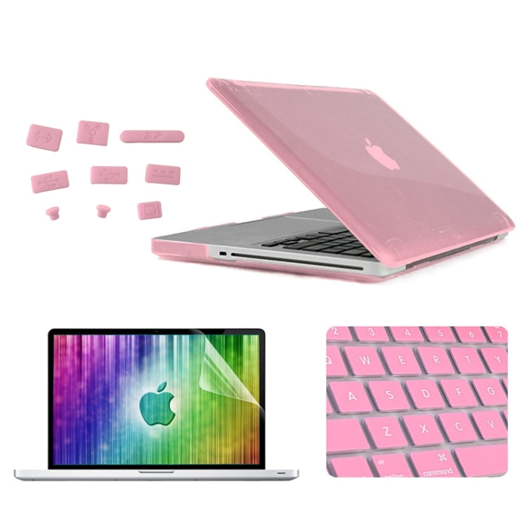 ENKAY for MacBook Pro 13.3 inch (US Version) / A1278 4 in 1 Crystal Hard Shell Plastic Protective Case with Screen Protector & Keyboard Guard & Anti-dust Plugs