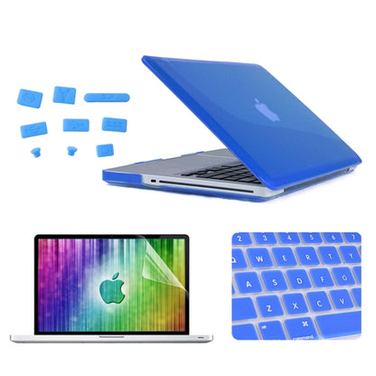 ENKAY for MacBook Pro 15.4 inch (US Version) / A1286 4 in 1 Crystal Hard Shell Plastic Protective Case with Screen Protector & Keyboard Guard & Anti-dust Plugs