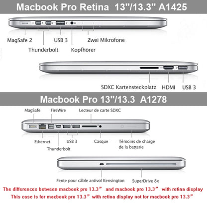 ENKAY for MacBook Pro Retina 13.3 inch (US Version) / A1425 / A1502 4 in 1 Crystal Hard Shell Plastic Protective Case with Screen Protector & Keyboard Guard & Anti-dust Plugs