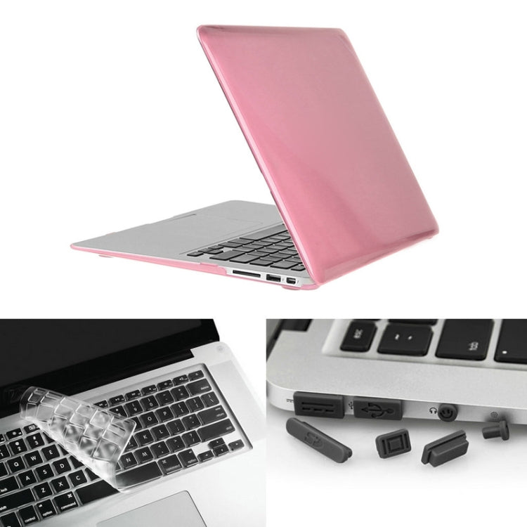 ENKAY for Macbook Air 11.6 inch (US Version) / A1370 / A1465 Hat-Prince 3 in 1 Crystal Hard Shell Plastic Protective Case with Keyboard Guard & Port Dust Plug