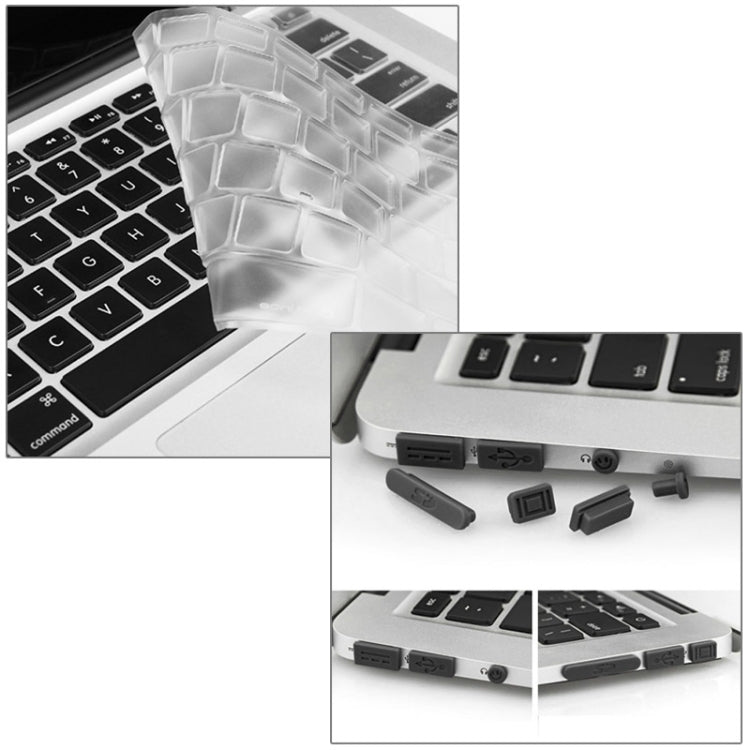 ENKAY for Macbook Air 13.3 inch (US Version) / A1369 / A1466 Hat-Prince 3 in 1 Crystal Hard Shell Plastic Protective Case with Keyboard Guard & Port Dust Plug