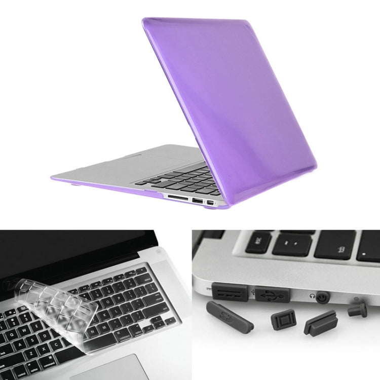 ENKAY for Macbook Air 13.3 inch (US Version) / A1369 / A1466 Hat-Prince 3 in 1 Crystal Hard Shell Plastic Protective Case with Keyboard Guard & Port Dust Plug