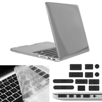 ENKAY for Macbook Pro Retina 13.3 inch (US Version) / A1425 / A1502 Hat-Prince 3 in 1 Crystal Hard Shell Plastic Protective Case with Keyboard Guard & Port Dust Plug