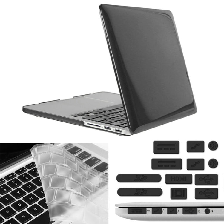 ENKAY for Macbook Pro Retina 15.4 inch (US Version) / A1398 Hat-Prince 3 in 1 Crystal Hard Shell Plastic Protective Case with Keyboard Guard & Port Dust Plug