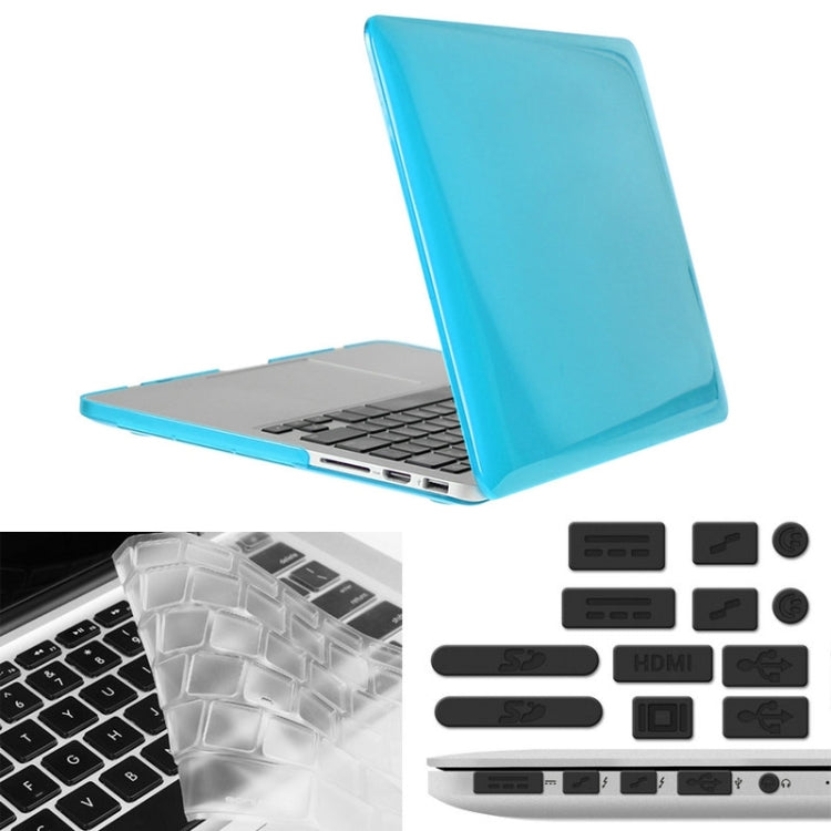 ENKAY for Macbook Pro Retina 15.4 inch (US Version) / A1398 Hat-Prince 3 in 1 Crystal Hard Shell Plastic Protective Case with Keyboard Guard & Port Dust Plug