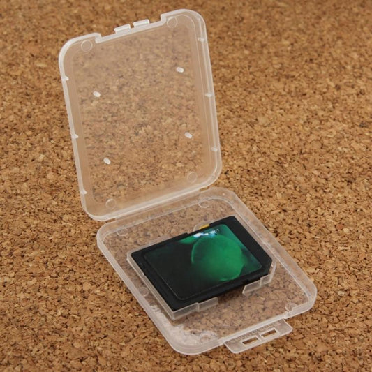 100Pcs Transparent Plastic Storage Card Box for SD Card + TF Card, SD+TF Card