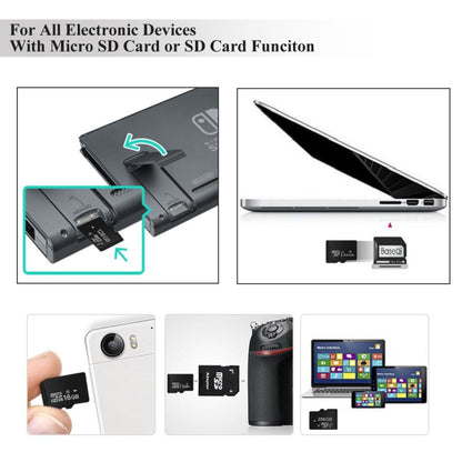 16GB High Speed Class 10 Micro SD(TF) Memory Card from Taiwan, Write: 8mb/s, Read: 12mb/s (100% Real Capacity)