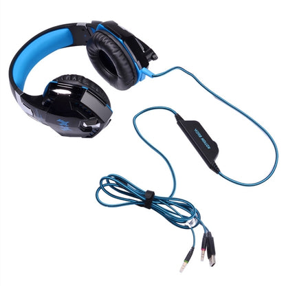 EACH G2000 Over-ear Stereo Bass Gaming Headset with Mic & LED Light for Computer, Cable Length: 2.2m