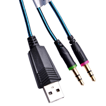 EACH G2000 Over-ear Stereo Bass Gaming Headset with Mic & LED Light for Computer, Cable Length: 2.2m