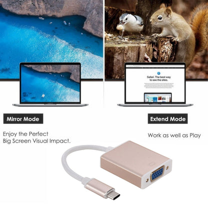 USB-C / Type-C 3.1 to VGA Multi-display Adapter Cable,Cable Length: About 10cm, Type-C 3.1 to VGA