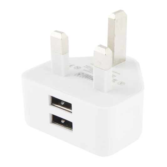 UK Plug 5V 2.1A Dual Port USB Charge Adapter