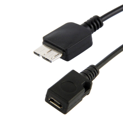 USB AF to Micro USB 3.0 + Micro USB 2.0 Cable for Galaxy Note III / N9000, Length: 20cm (Black)