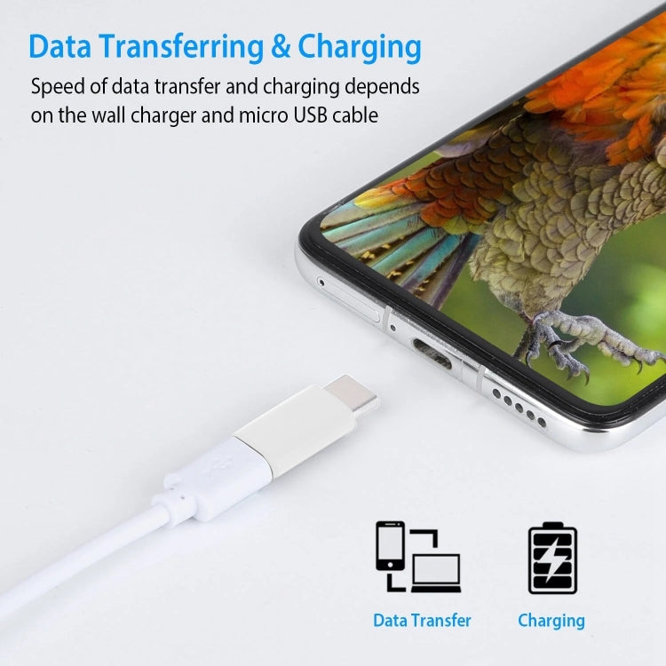 USB-C / Type-C 3.1 Male to Micro USB Female Converter Adapter, Length: 2.5cm