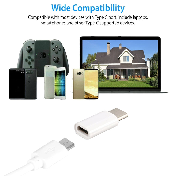 USB-C / Type-C 3.1 Male to Micro USB Female Converter Adapter, Length: 2.5cm