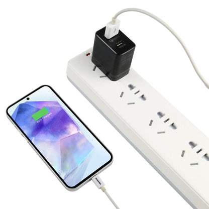 LZ-728 QC 3.0 USB + PD 20W USB-C / Type-C Fast Travel Charger, US Plug, US Plug