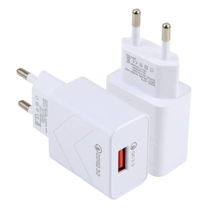 LZ-715 18W QC3.0 USB Single Port Fast Travel Charger, EU Plug, EU Plug