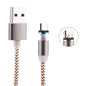 360 Degree Rotation 1m Weave Style Micro USB to USB 2.0 Strong Magnetic Charger Cable with LED Indicator