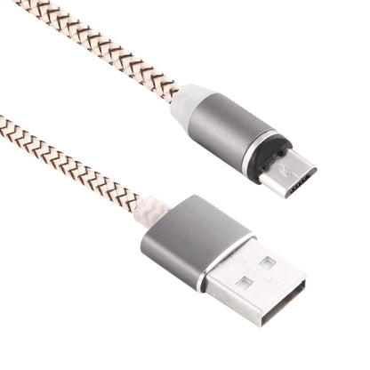 360 Degree Rotation 1m Weave Style Micro USB to USB 2.0 Strong Magnetic Charger Cable with LED Indicator