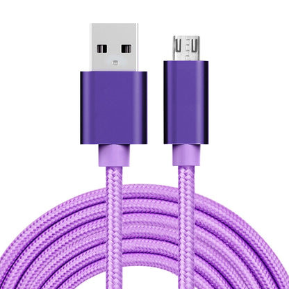 3A Woven Style Metal Head Micro USB to USB Data / Charger Cable, Cable Length: 3m