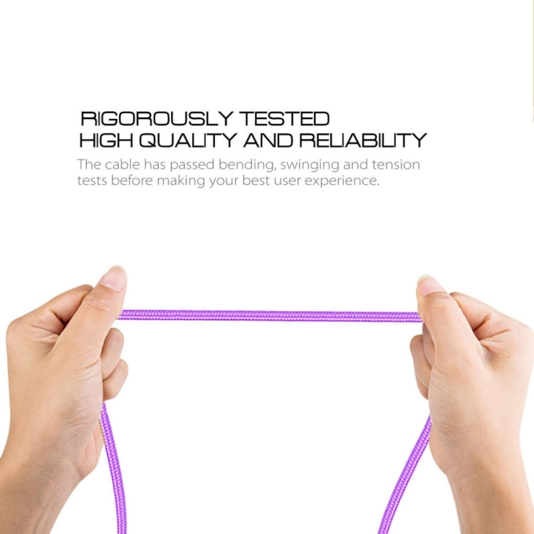 3A Woven Style Metal Head Micro USB to USB Data / Charger Cable, Cable Length: 3m