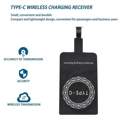 5V 800mA Qi Standard Wireless Charging Receiver with USB-C / Type-C Port, For Type-C Phones