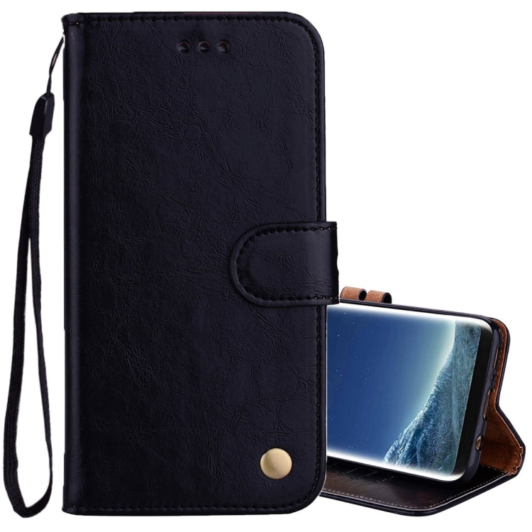 For Samsung Galaxy S8 + Business Style Oil Wax Texture Horizontal Flip Leather Case with Holder & Card Slots & Wallet