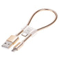 24cm 2A Micro USB + USB-C / Type-C to USB Flexible Data Charging Cable