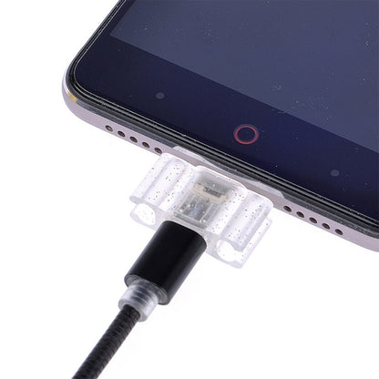 24cm 2A Micro USB + USB-C / Type-C to USB Flexible Data Charging Cable