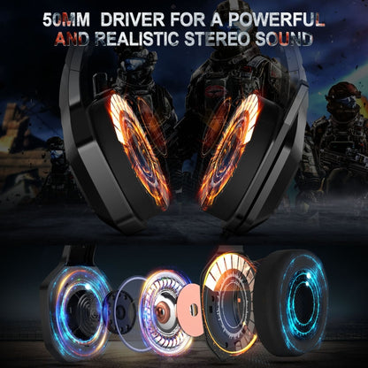 ONIKUMA K10 3.5mm Computer Games Wired Headset with RGB LED Light
