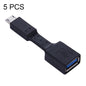 5 PCS Micro USB Male to USB 3.0 Female OTG Adapter