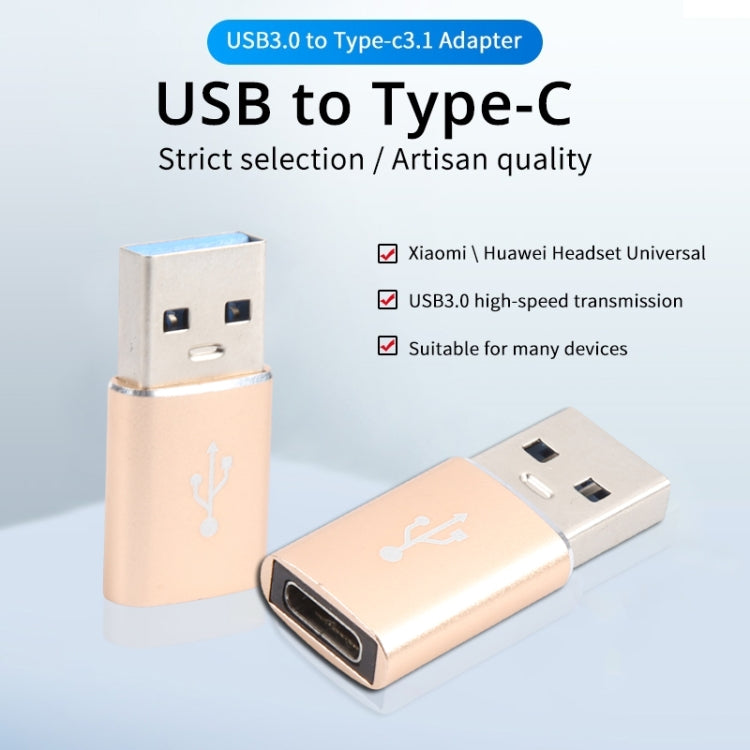 3 PCS USB-C / Type-C Female to USB 3.0 Male Aluminum Alloy Adapter, Support Charging & Transmission Data, USB 3.0