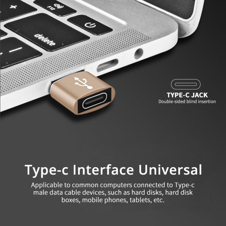 USB-C / Type-C Female to USB 2.0 Male Aluminum Alloy Adapter, Support Charging & Transmission, USB 2.0