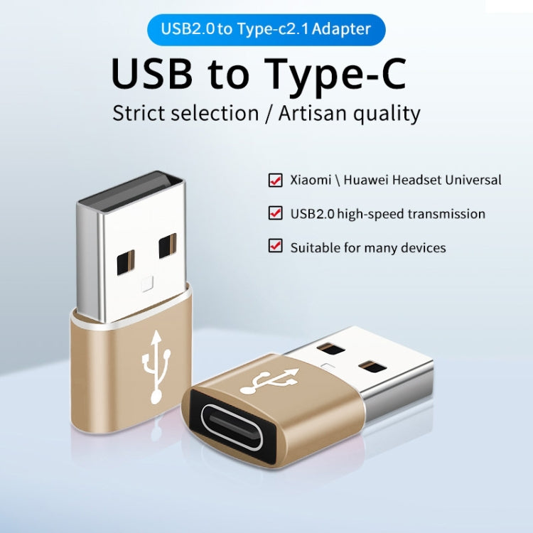 USB-C / Type-C Female to USB 2.0 Male Aluminum Alloy Adapter, Support Charging & Transmission, USB 2.0
