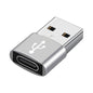 USB-C / Type-C Female to USB 2.0 Male Aluminum Alloy Adapter, Support Charging & Transmission, USB 2.0