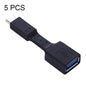 5 PCS USB-C / Type-C Male to USB 3.0 Female OTG Adapter