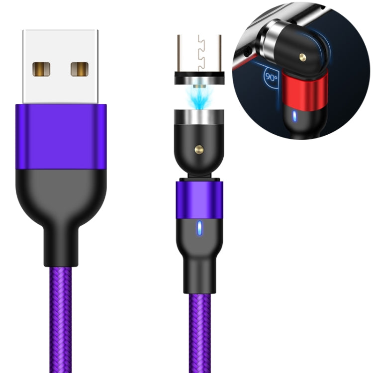 1m 2A Output USB to Micro USB Nylon Braided Rotate Magnetic Charging Cable, 1m Micro USB